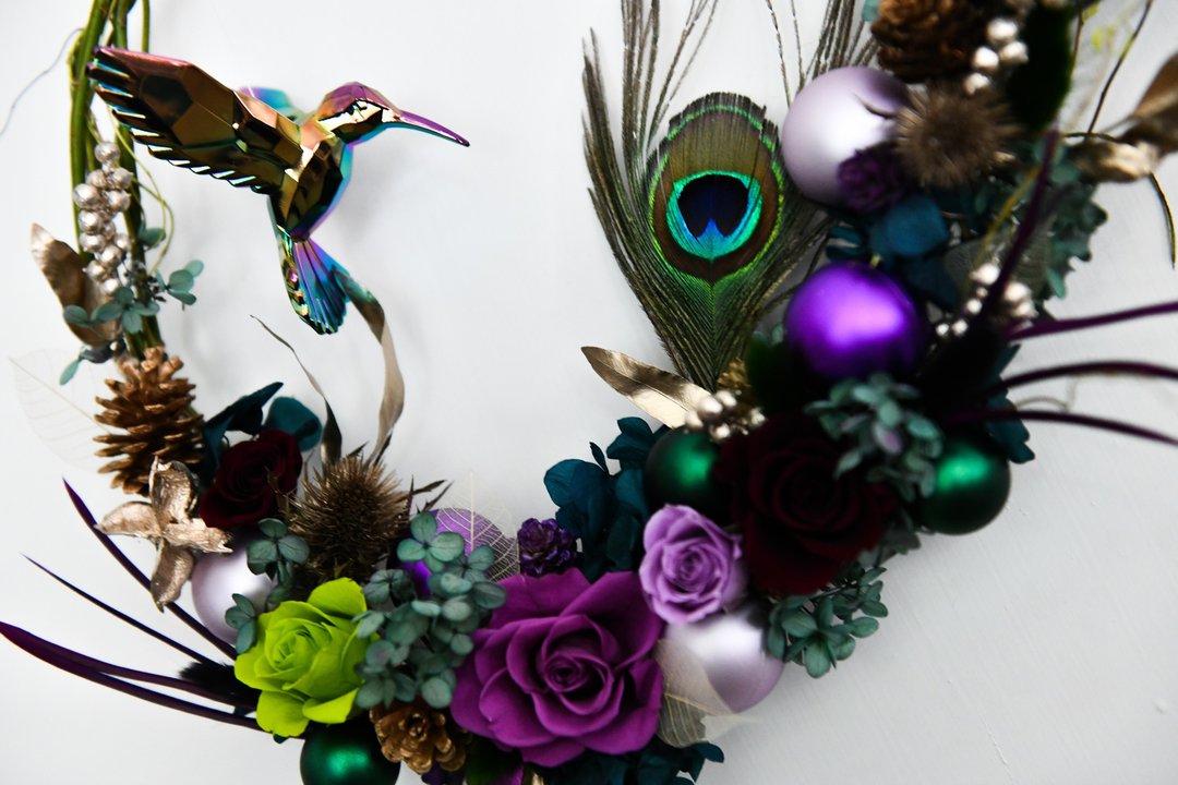 Hummingbird Wreath 蜂鸟语意花圈 花艺课程 - 植栽 - 其他材质 