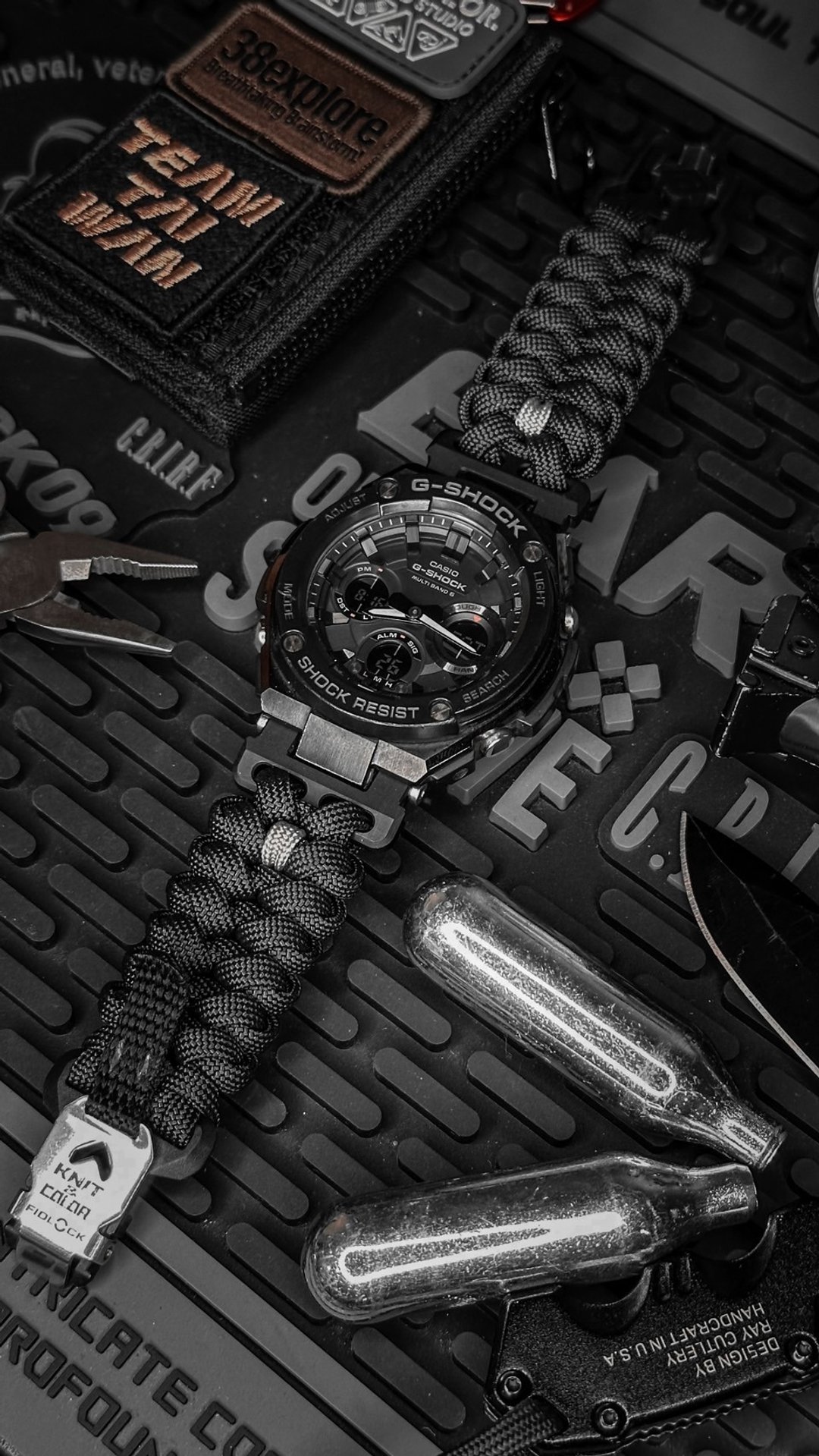 【定制】Knit&Color.伞绳手作- G-shock GST 伞绳表带 - 表带 - 尼龙 