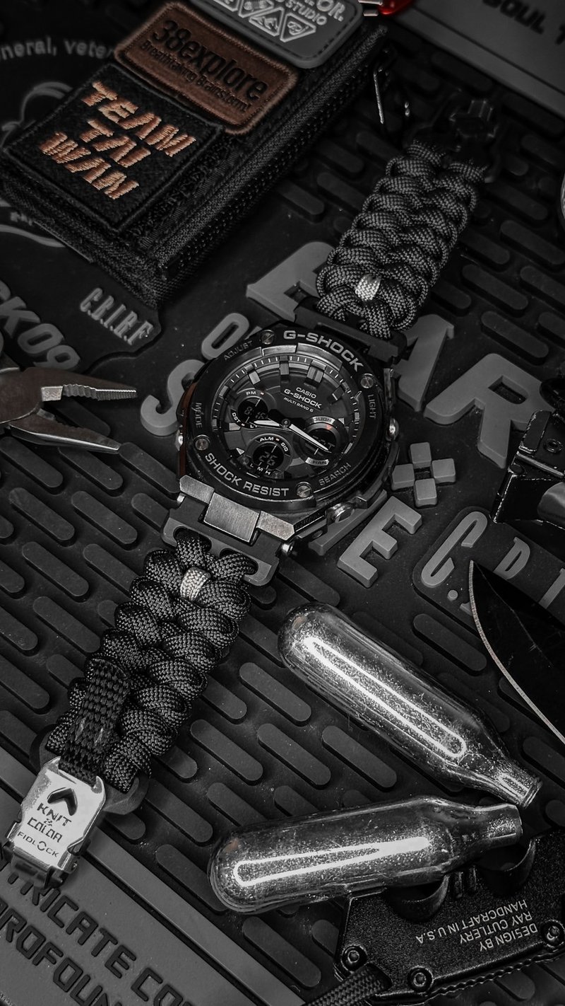 【定制】Knit&Color.伞绳手作- G-shock GST 伞绳表带 - 表带 - 尼龙 