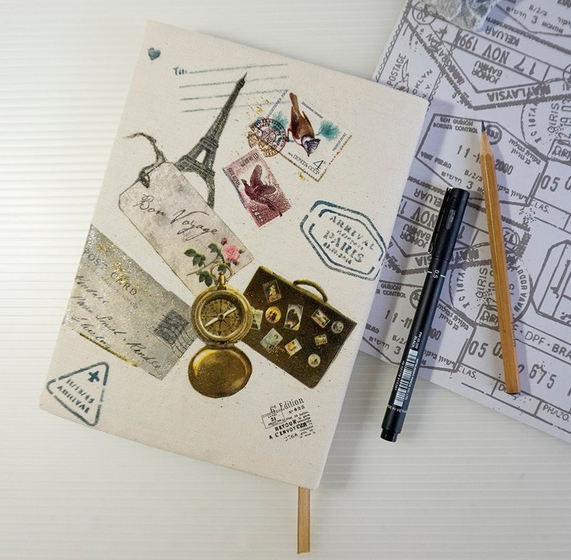 旅游手帐本日记本记事本 - 笔记本/手帐 - 纸 卡其色