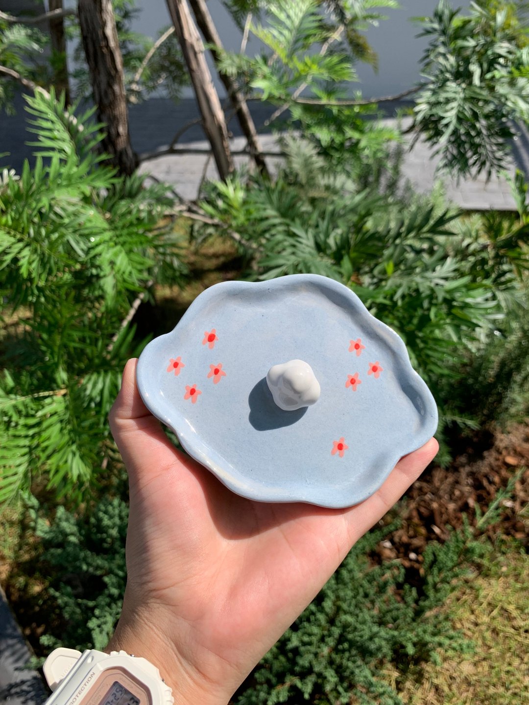 陶瓷迷你云朵花盘 - 花瓶/陶器 - 陶 粉红色
