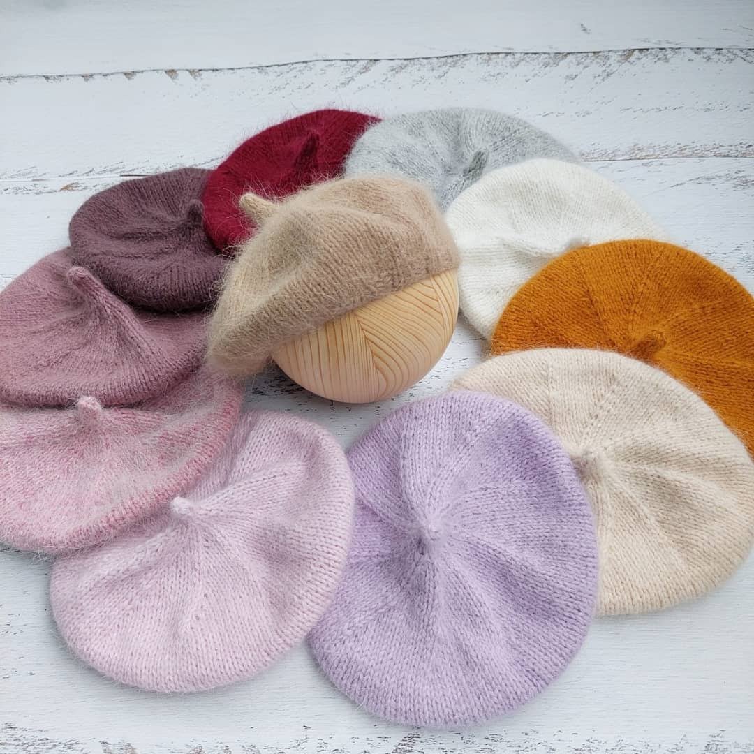 Newborn Beret Hat,Newborn Knitted Beret,Baby Hat - 婴儿饰品 - 羊毛 