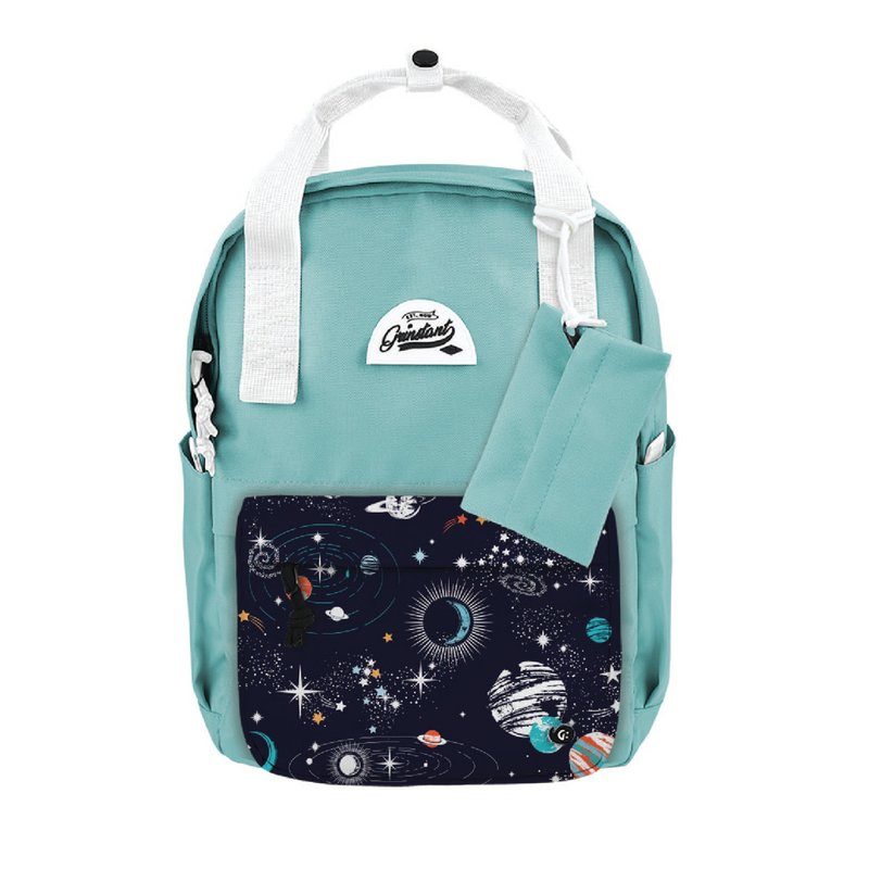 Grinstant混搭可拆组式13寸后背包 - 梦幻系列 (浅蓝色配星球) - 后背包/双肩包 - 聚酯纤维 