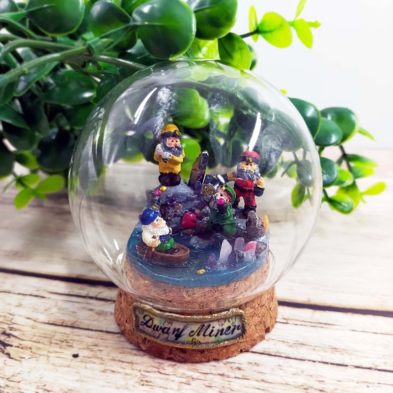 矮人矿工  迷你玻璃罩摆饰 - 摆饰 - 其他材质 多色