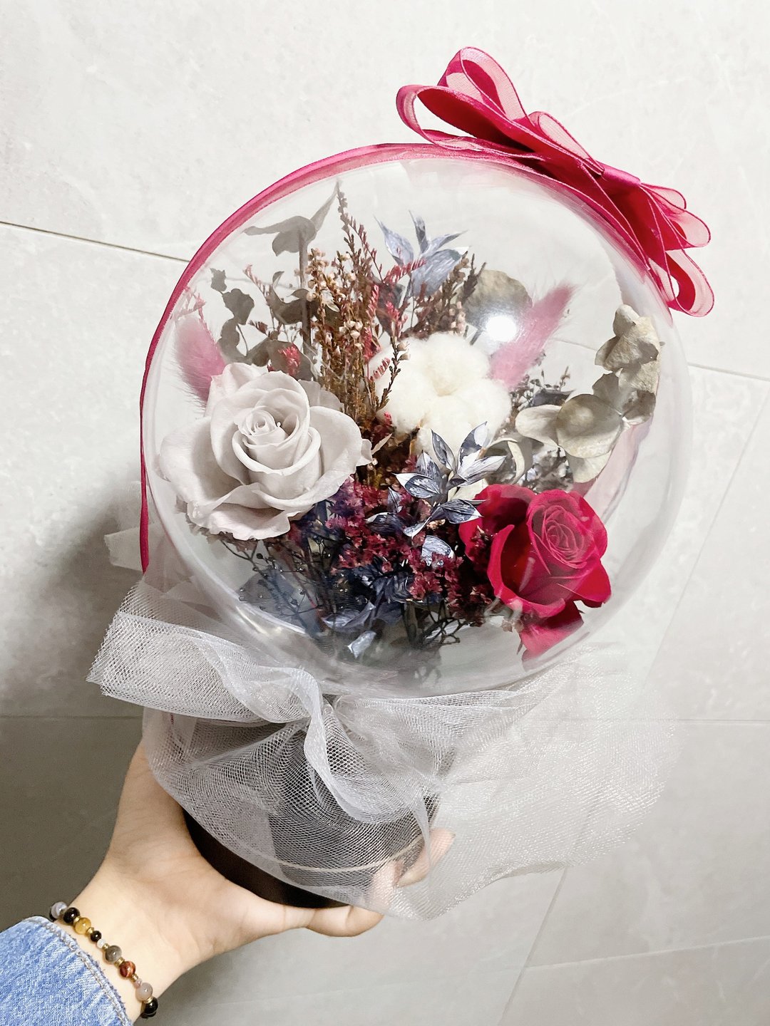 Miss。花谜 韩风气球花束 波波球 不会破 开幕礼 - 干燥花/捧花 - 植物．花 多色