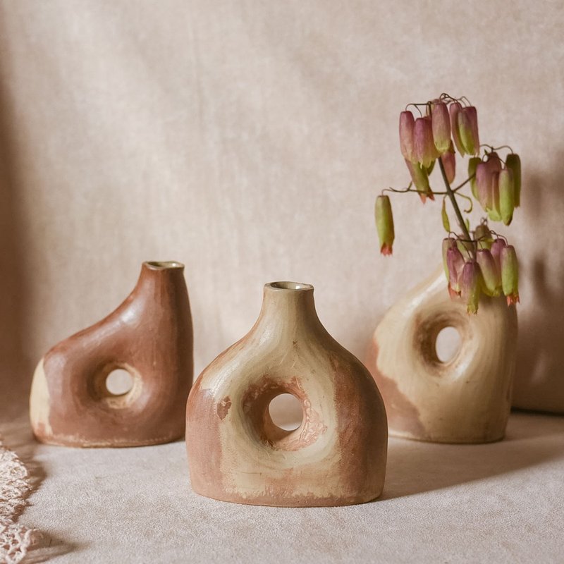 陶板花器 绞胎花器 陶艺课程 手捏陶 - 陶艺 - 陶 