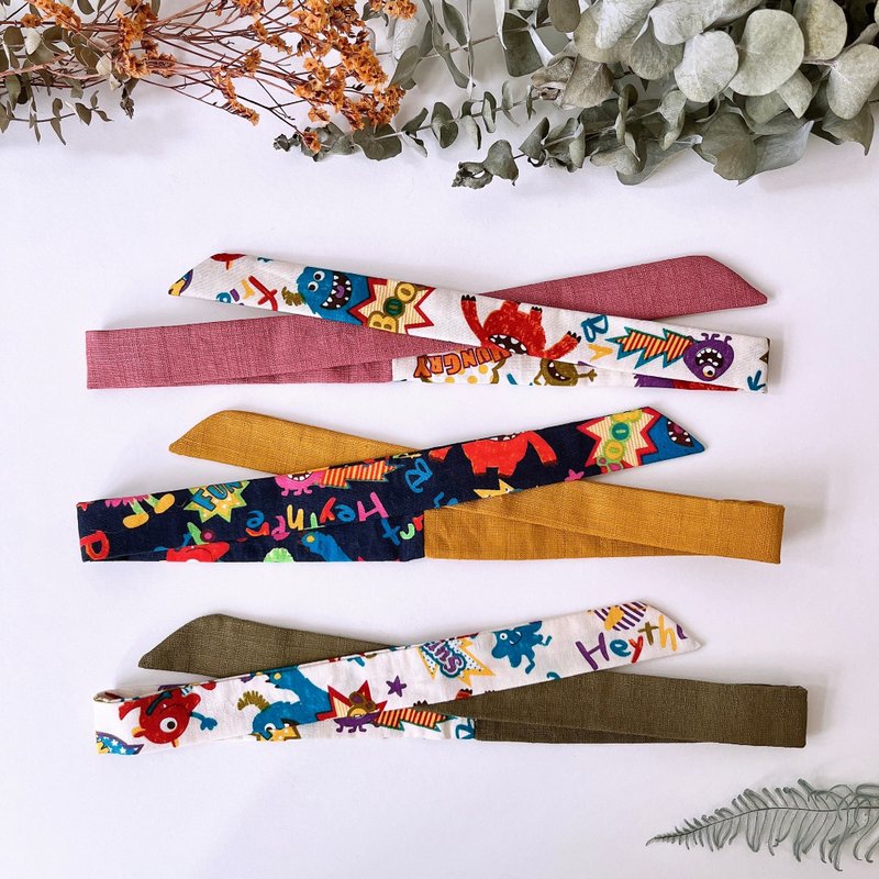 岛森家 / 细版发带 / 小怪兽 - 发饰 - 棉．麻 多色