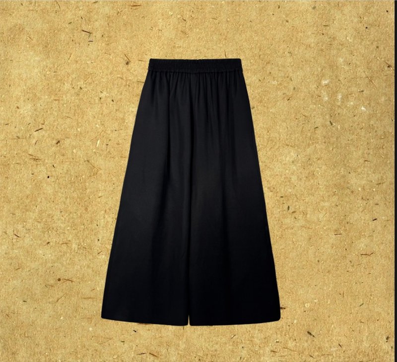 念远 新中式復古香云纱 加厚裤子 - 女装上衣 - 丝．绢 黑色