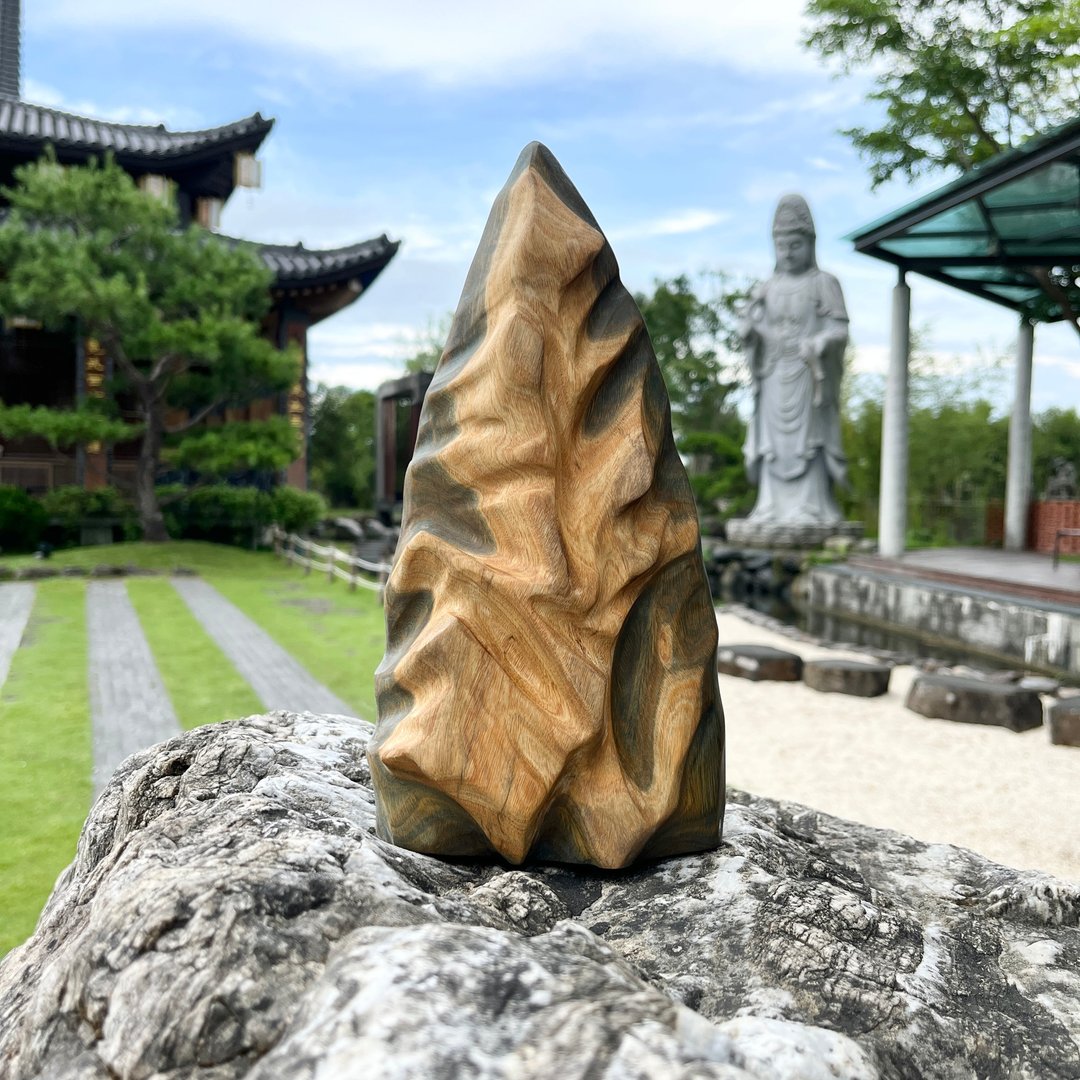 心山系列　原圣　绿檀摆件　山形艺品家饰摆件　小枯山水 - 摆饰 - 木头 绿色