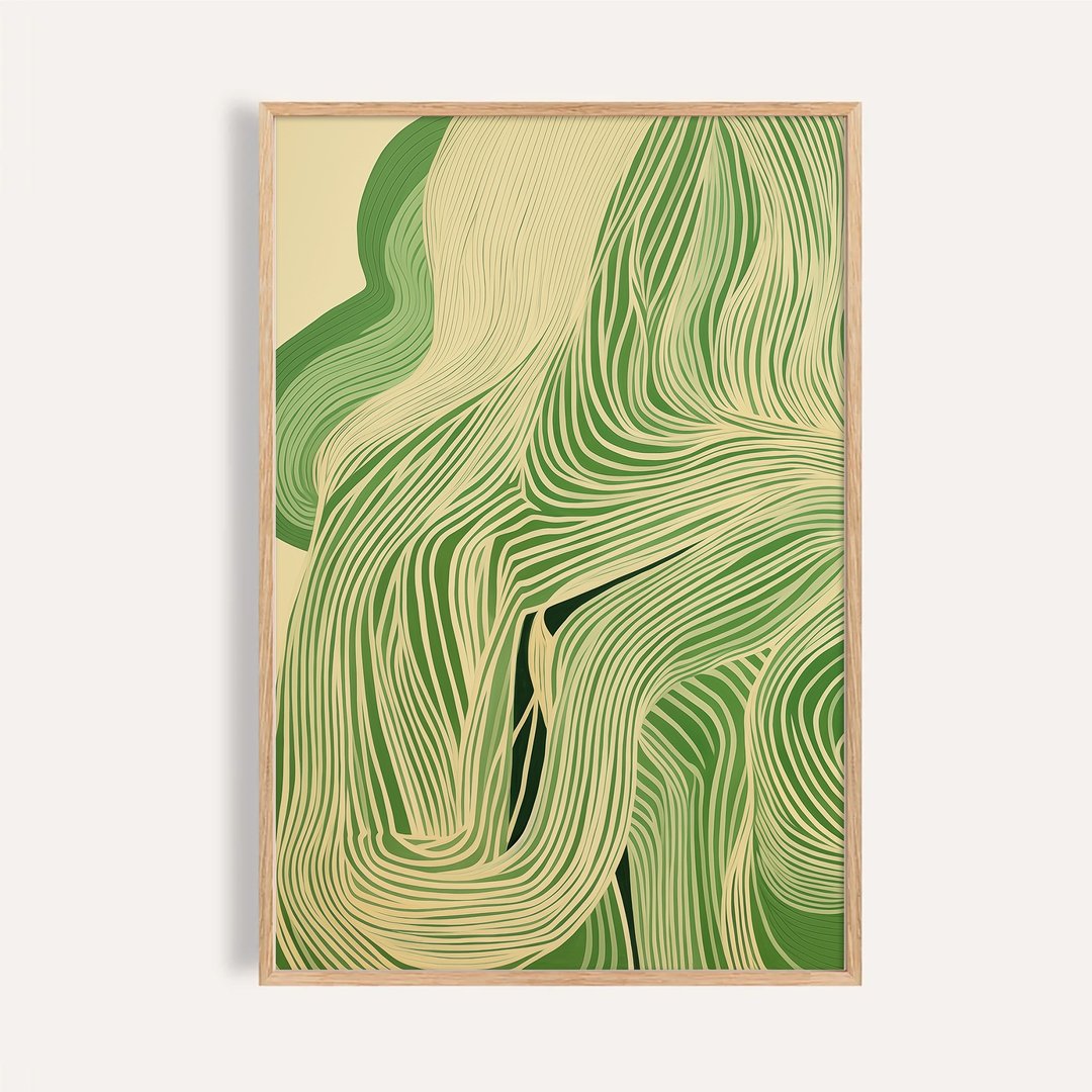 绿之律动 Green Rhythm / 当代抽象线条挂画 画芯 海报 - 海报/装饰画/版画 - 纸 