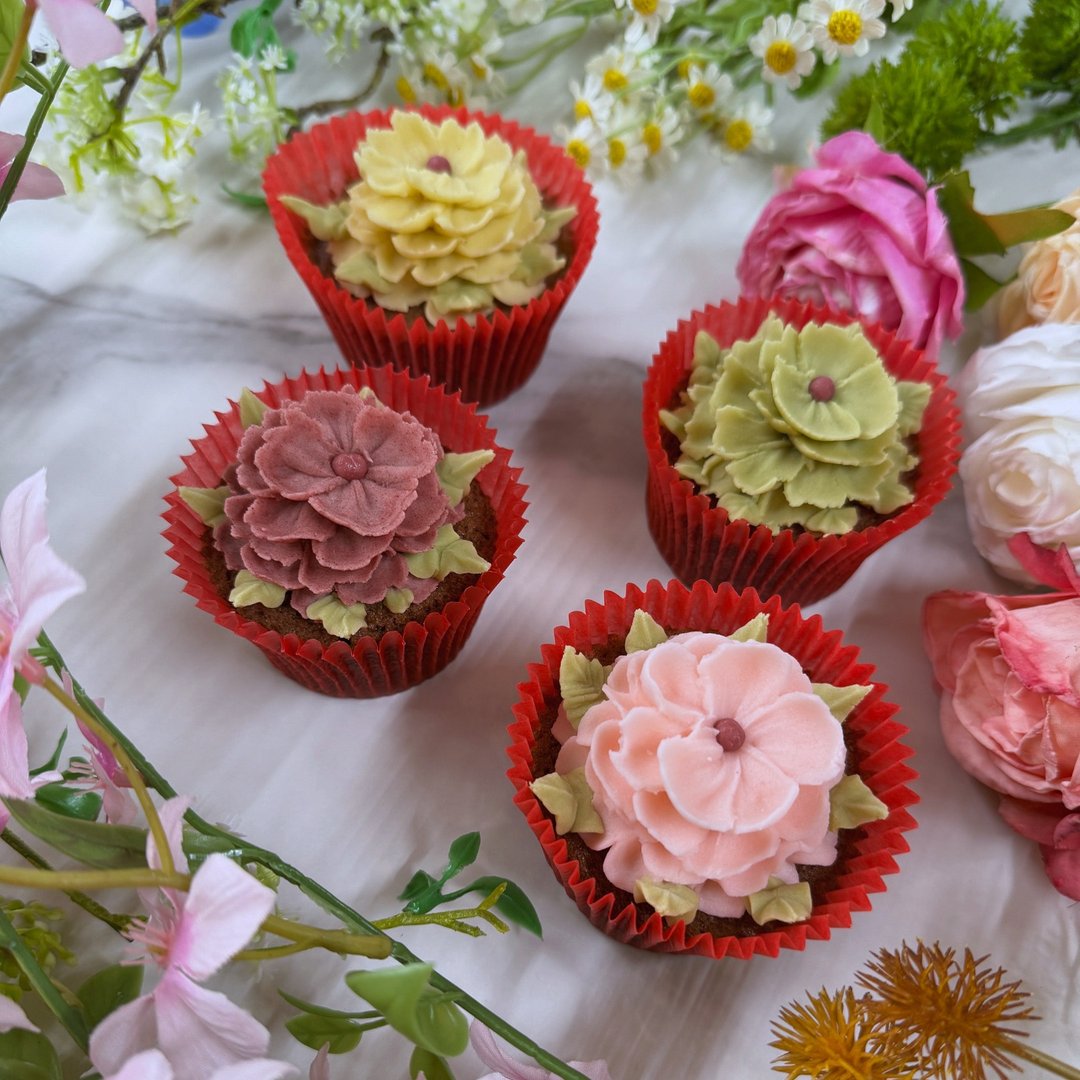 AY baker 大理花 韩式裱花杯子蛋糕 cupcake 四种口味 - 蛋糕/甜点 - 新鲜食材 红色