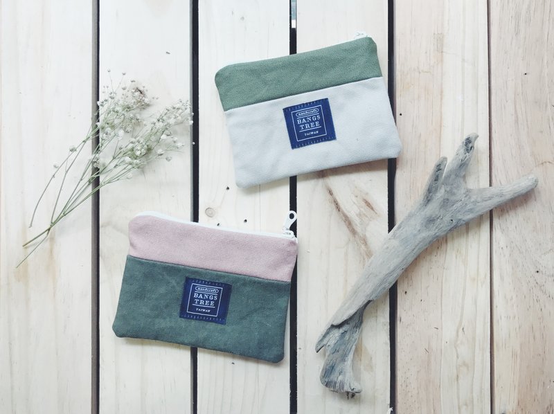 零钱包 _ 墨绿色系 - 零钱包 - 棉．麻 绿色