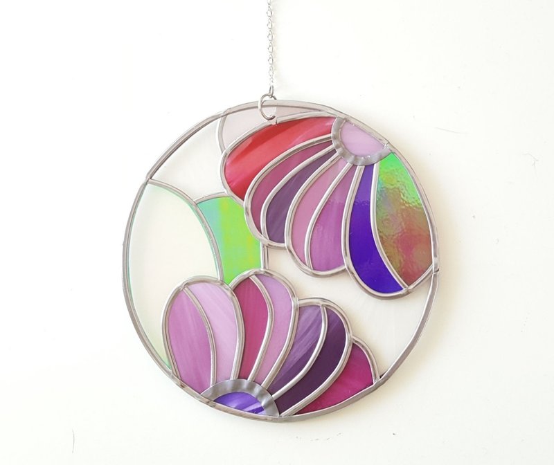 Wall hanging art 　Winter flowers - 墙贴/壁贴 - 压克力 粉红色