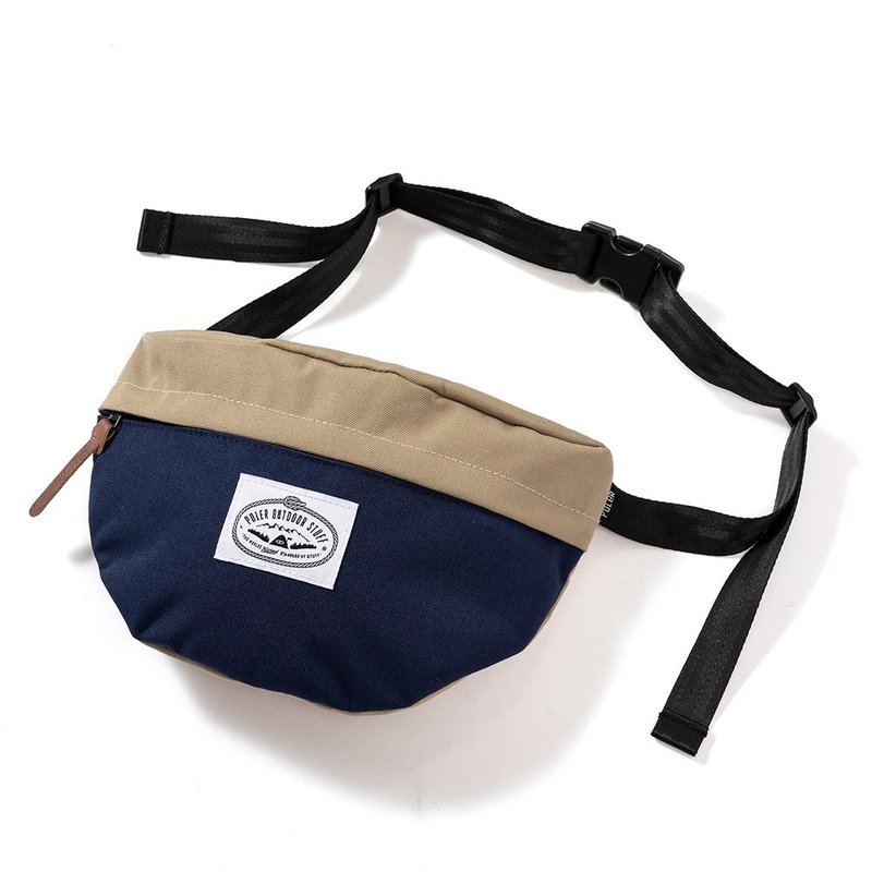 日本限定POLER Mystery Waist Pouch 探索漫游随身包 / 米*海军蓝 - 侧背包/斜挎包 - 聚酯纤维 卡其色