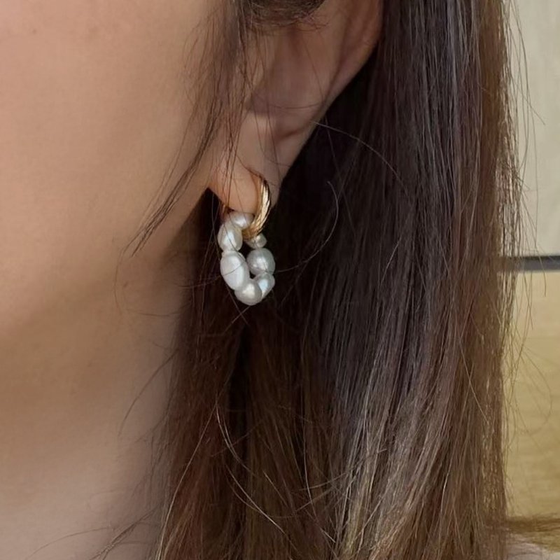 云朵可拆耳圈 | 纯银 | 包邮 | Belinda轻珠宝 - 耳环/耳夹 - 纯银 金色