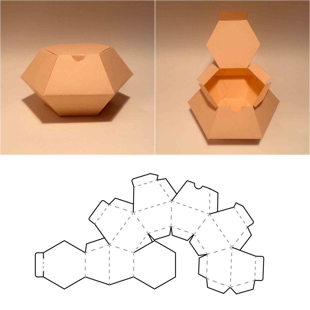 Crystal box template, crystal shape box, gem box, jewellery box, jewelry box - 图文模板设计 - 其他材质 