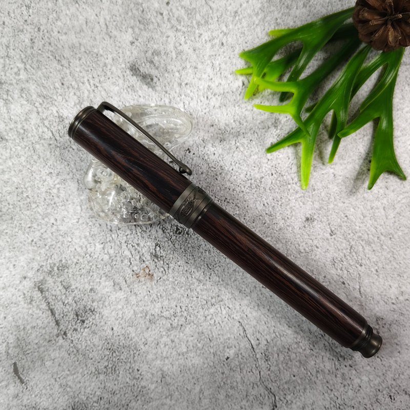 鸡翅木 原木 手工笔 钢笔 转转鱼款 - 钢笔 - 木头 