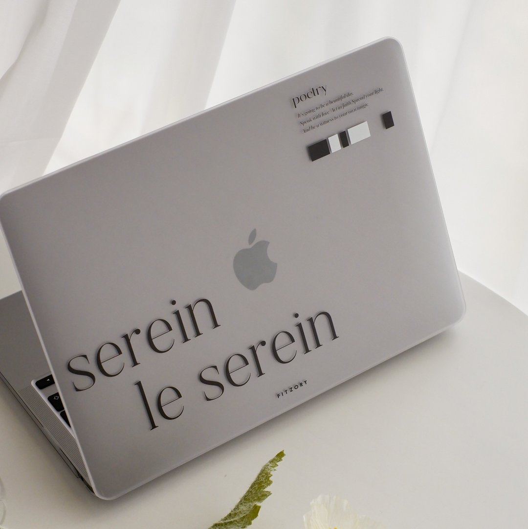 【FITZORY】设计师系列 - Le serein  沈静 | Macbook保护壳 - 平板/电脑保护壳 - 塑料 白色
