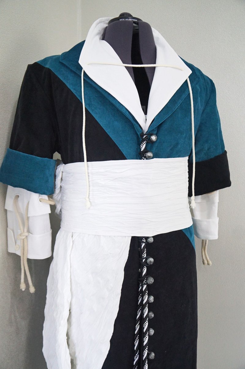 黑色和蓝色 LARP 服装 - 基于 Olgird cosplay - 男装外套 - 其他材质 蓝色
