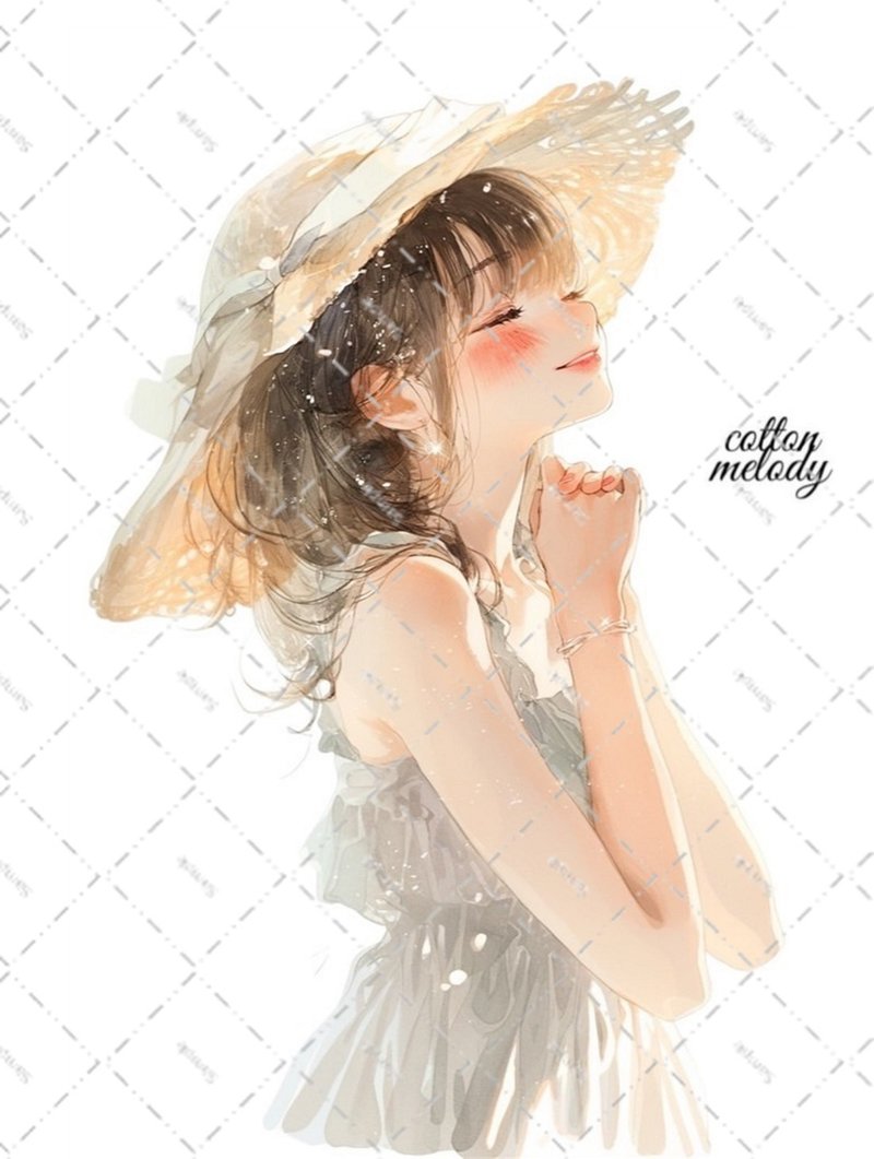 原创贴纸 no.6445 人物贴纸 原创贴纸 女孩贴纸 原创人物贴纸 - 贴纸 - 纸 