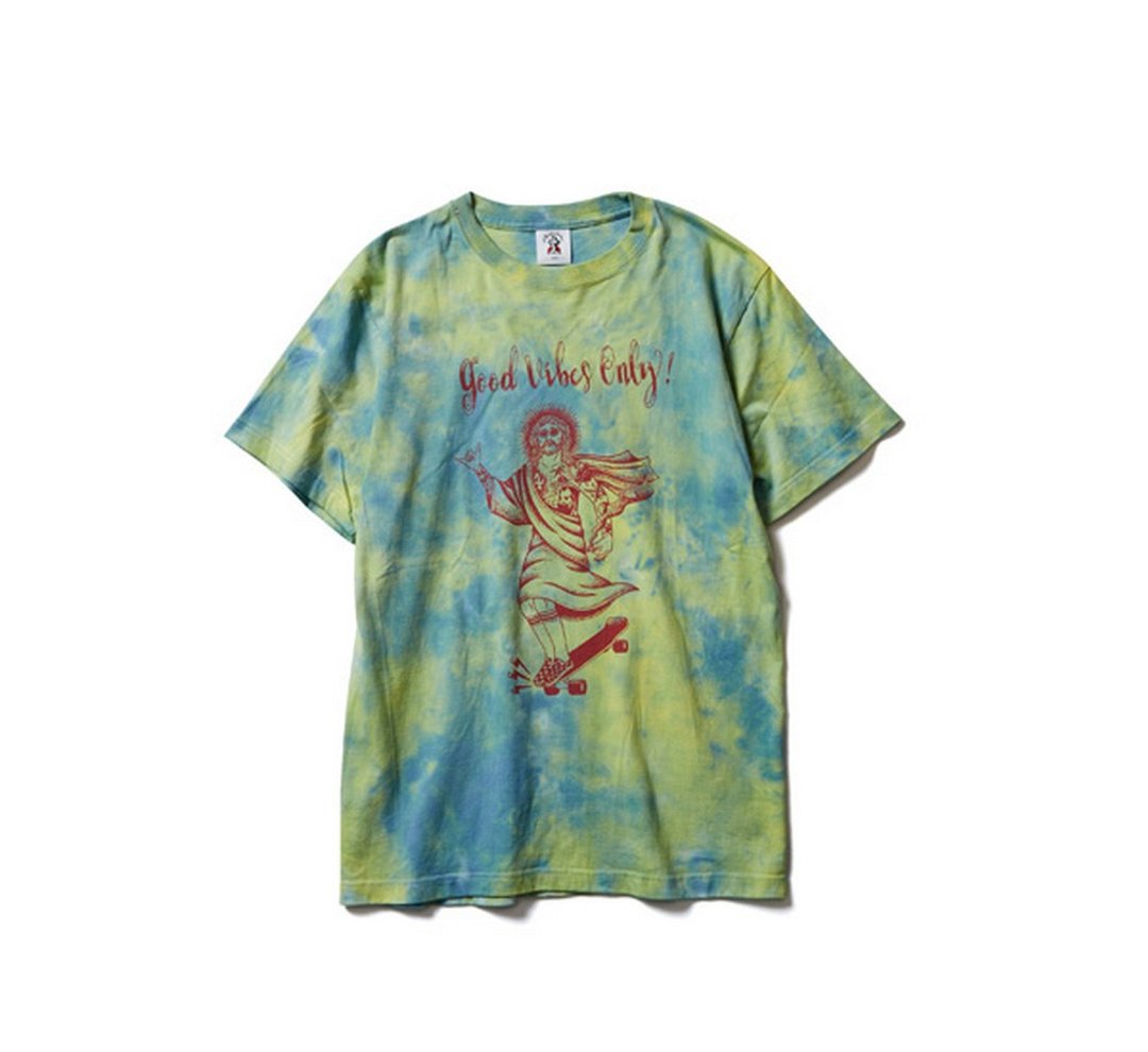 Softmachine Good Vibes Tiedye T-Shirt滑板耶稣晕染短袖上衣 - 男装上衣/T 恤 - 棉 多色
