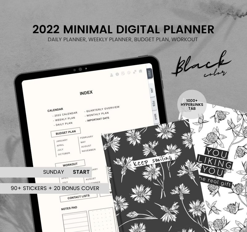 2022 Minimal Digital Planner | Goodnotes/Notability Planner - 电子手帐及素材 - 其他材质 