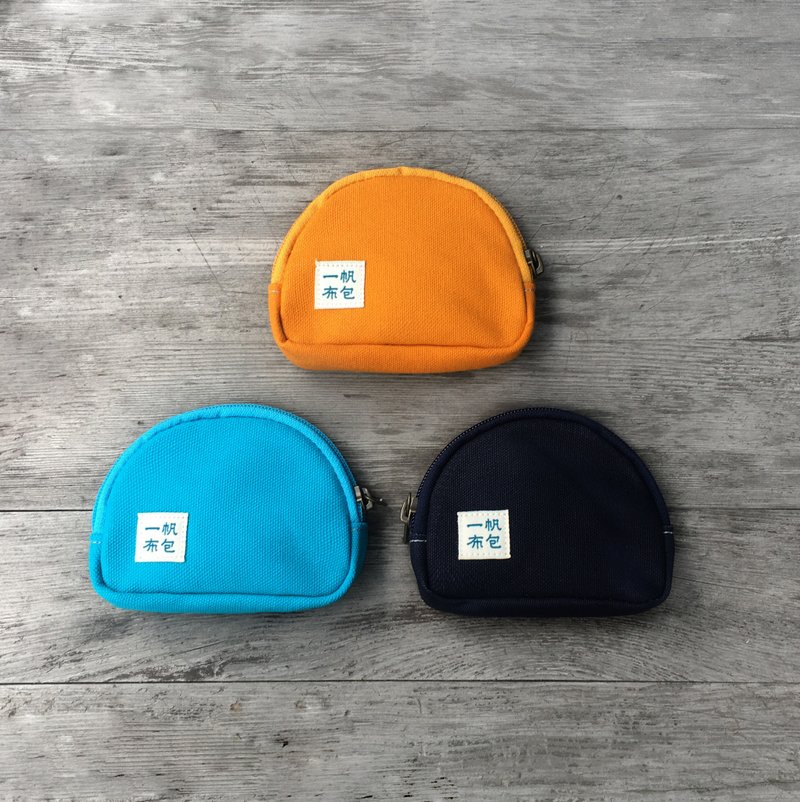 帆布硬挺半圆钱包 - 零钱包 - 棉．麻 多色