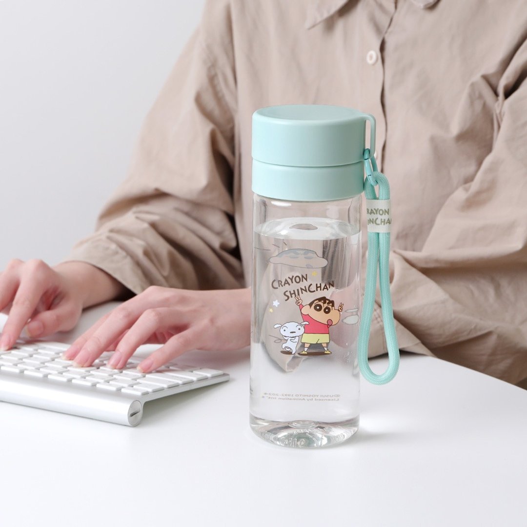 蜡笔小新Tritan透明水壶550ml-BPA FREE随身水瓶 - 其他杯子 - 其他材质 多色