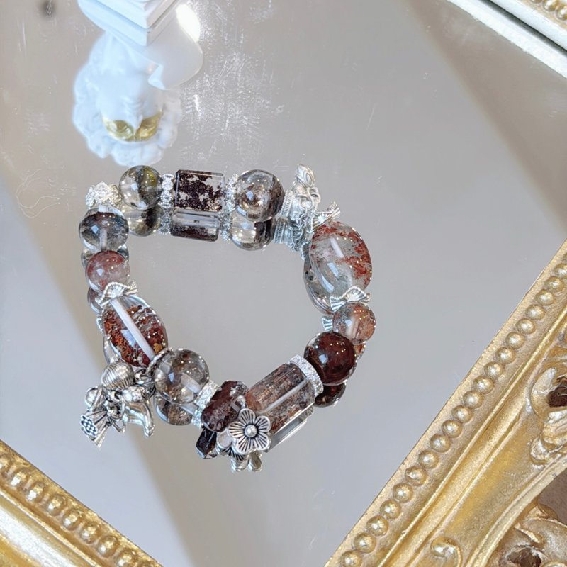 【水晶手链 / 幽灵之森 】红幽灵、绿幽灵、橘幽灵、纯银配饰 - 手链/手环 - 水晶 