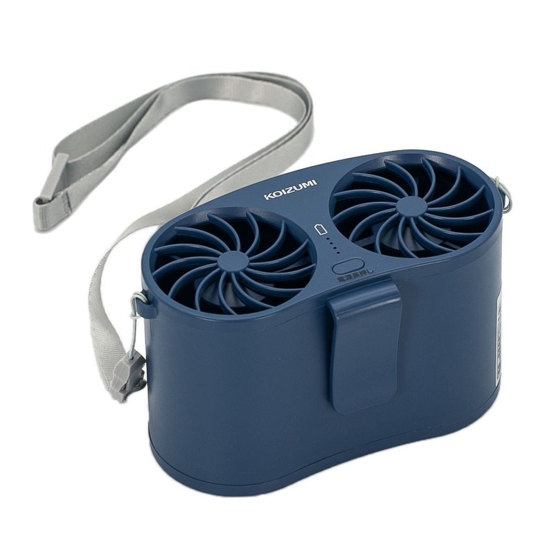Devalie Handy Fan, Portable Fan, Neck Fan, Compact Strap, Tabletop, Handheld, USB Powered, Fan, 3 Levels, Heat Stroke Prevention, bzl-51-b - 其他 - 塑料 蓝色