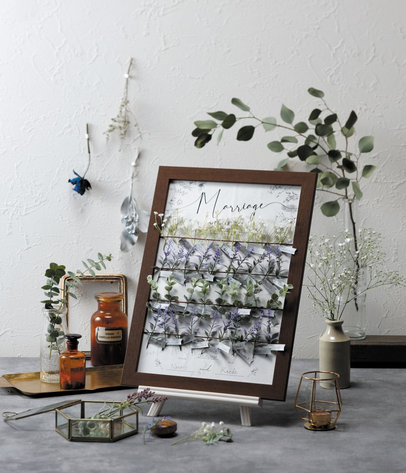 婚礼推荐花草祝福迎宾留言组Flower Garland Board - 画框/相框 - 纸 多色