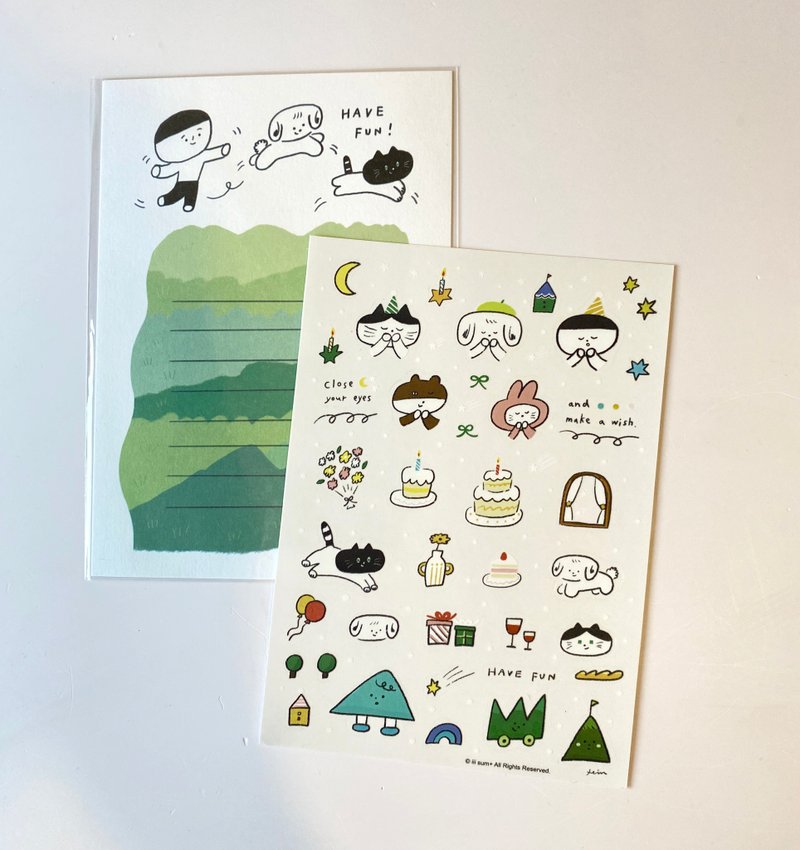 许愿 Make a Wish 透明底 图鉴贴纸 切型 附明信片一张 - 贴纸 - 防水材质 