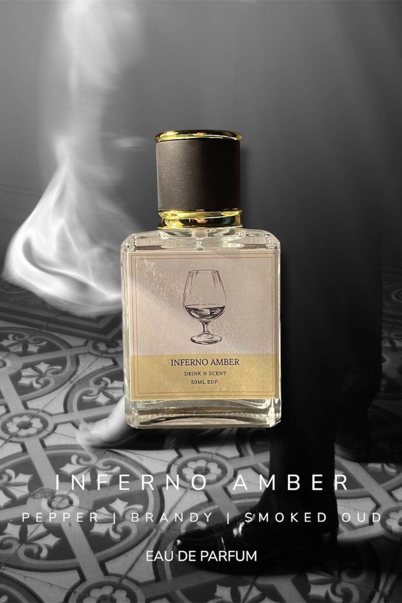 白兰地系列 - INFERNO AMBER (胡椒 | 白兰地 | 烟熏乌木) - 香水/香膏 - 玻璃 多色