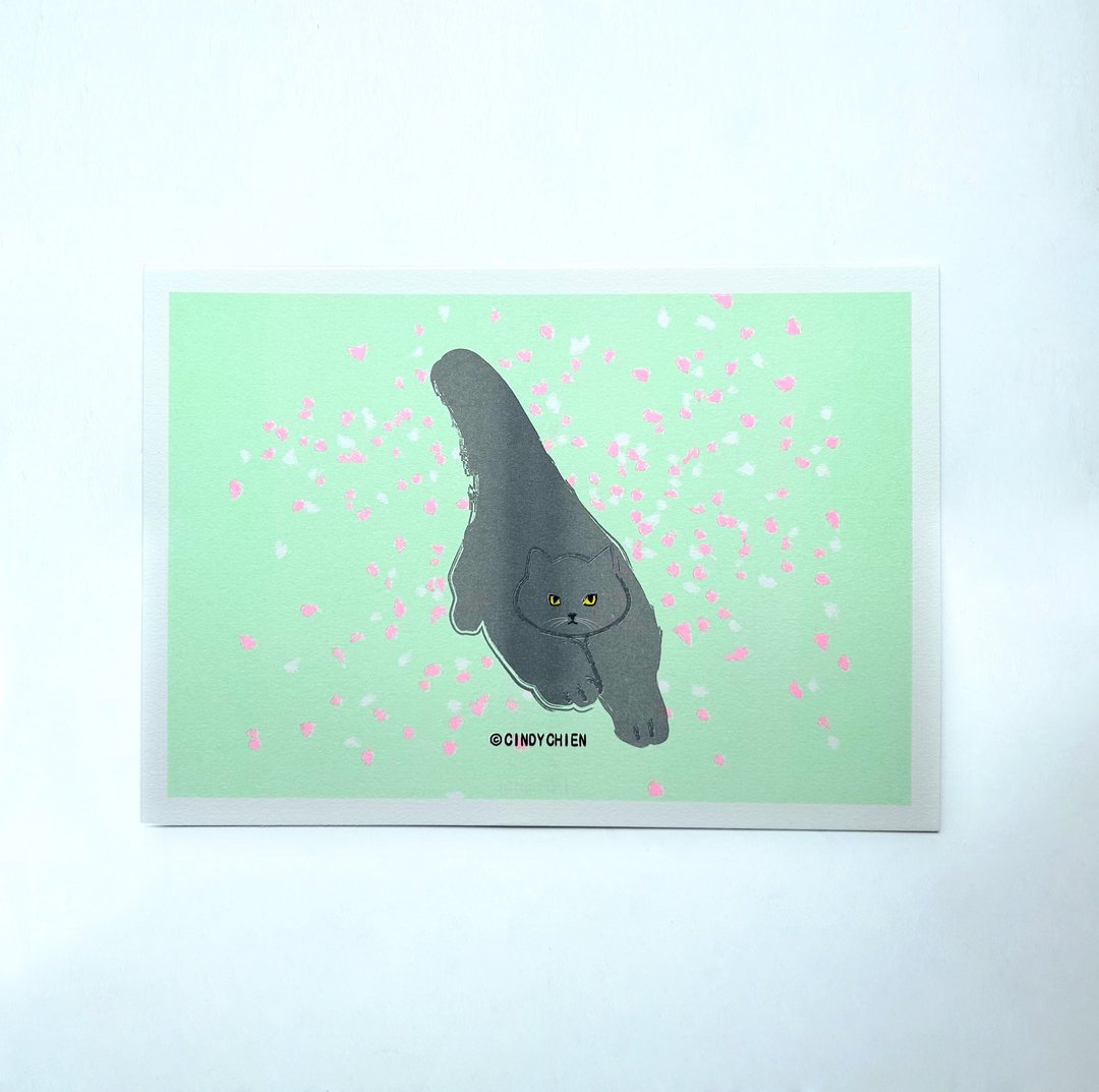 【CINDY CHIEN】我来了sakura A4海报 - 海报/装饰画/版画 - 纸 