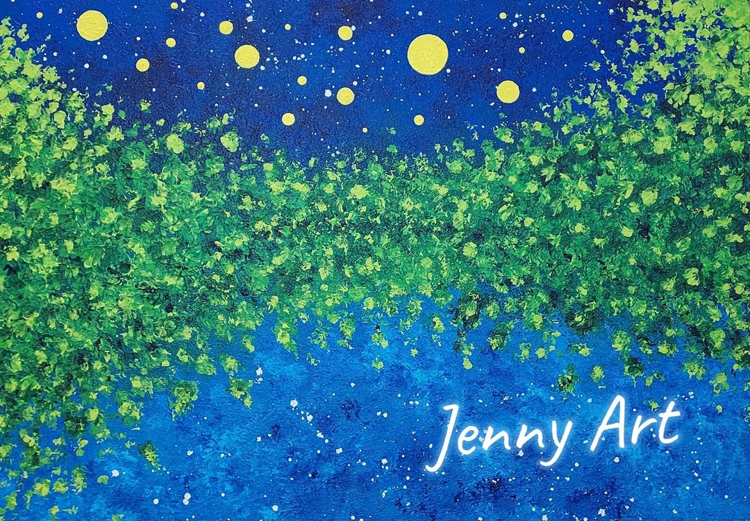 【灿烂夜星空】 无框画 画作 挂画 居家摆设 居家生活 风景画 - 海报/装饰画/版画 - 其他材质 多色