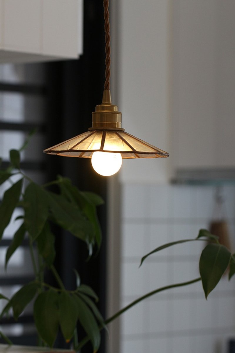 十字花纹玻璃∣伞型吊灯∣手工镶嵌玻璃∣定制 - 灯具/灯饰 - 玻璃 