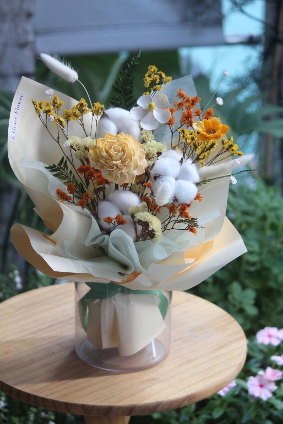 暖阳花园精致永生花束 - 干燥花/捧花 - 植物．花 黄色