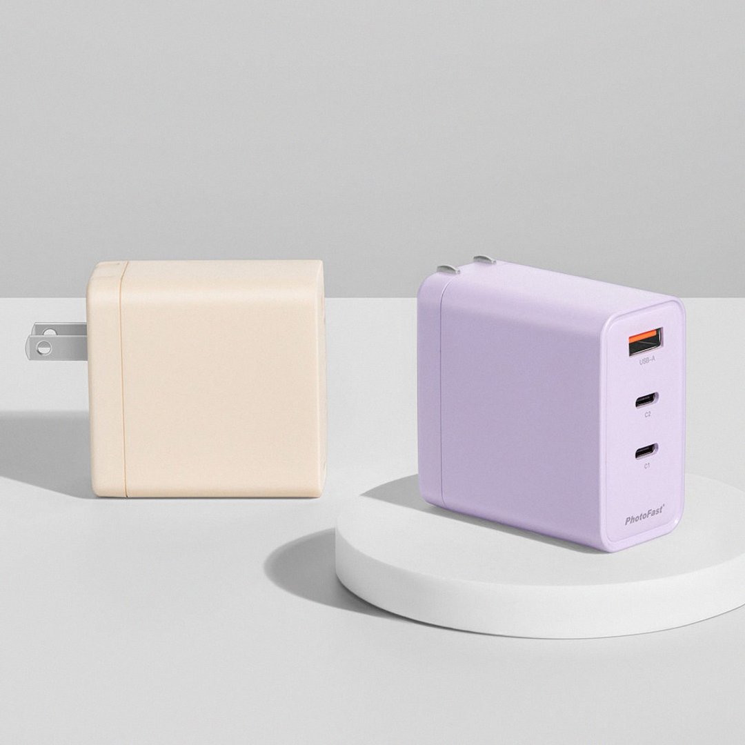 PhotoFast A1 Charge 65W氮化镓三孔充电器 - 充电宝/传输线 - 塑料 紫色