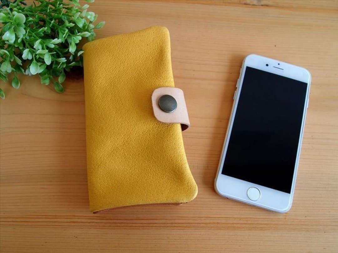 [Made to order standard yellow] Pig leather soft smartphone case [Multi-model] Leather cover [iphone6, xperia, galaxy] Yellow - 其他 - 真皮 黄色