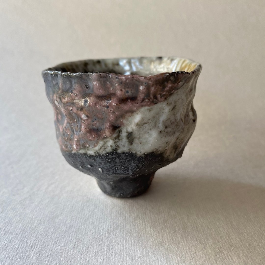 陶/柴烧/绞胎/绝美三色小杯/附木盒 - 茶具/茶杯 - 陶 粉红色