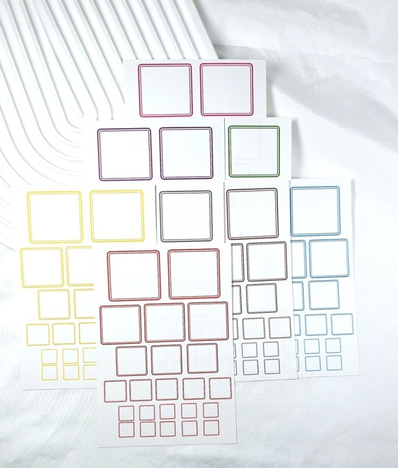 描图纸大尺寸标签贴纸组 - 便条纸/标签贴 - 纸 多色