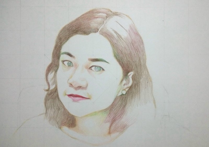 定制色铅笔人像(含框) - 订制画像 - 纸 多色