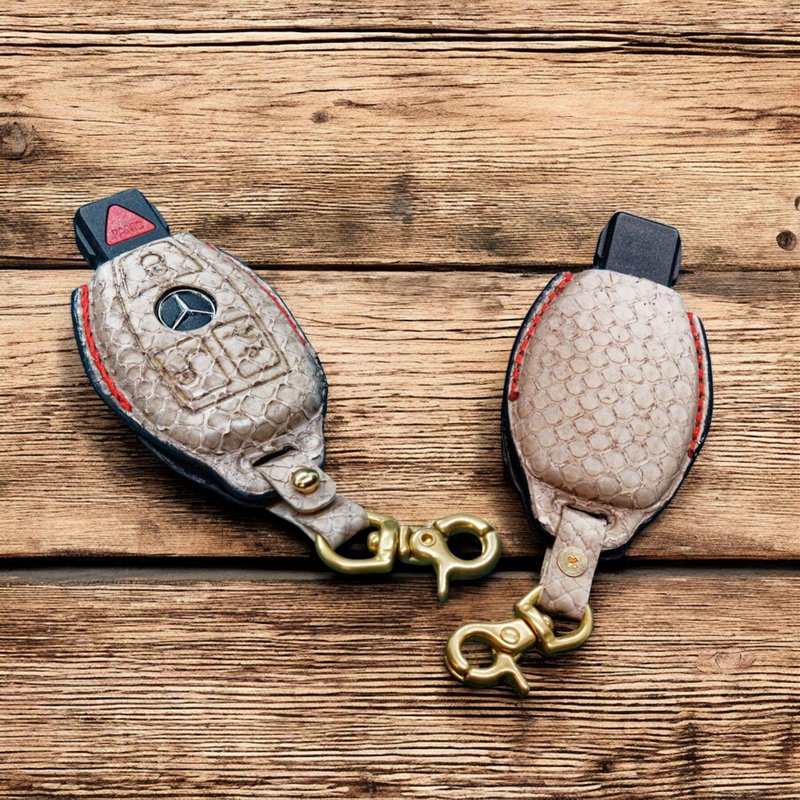 道奇汽车钥匙皮套意大利皮革 - 钥匙链/钥匙包 - 真皮 红色