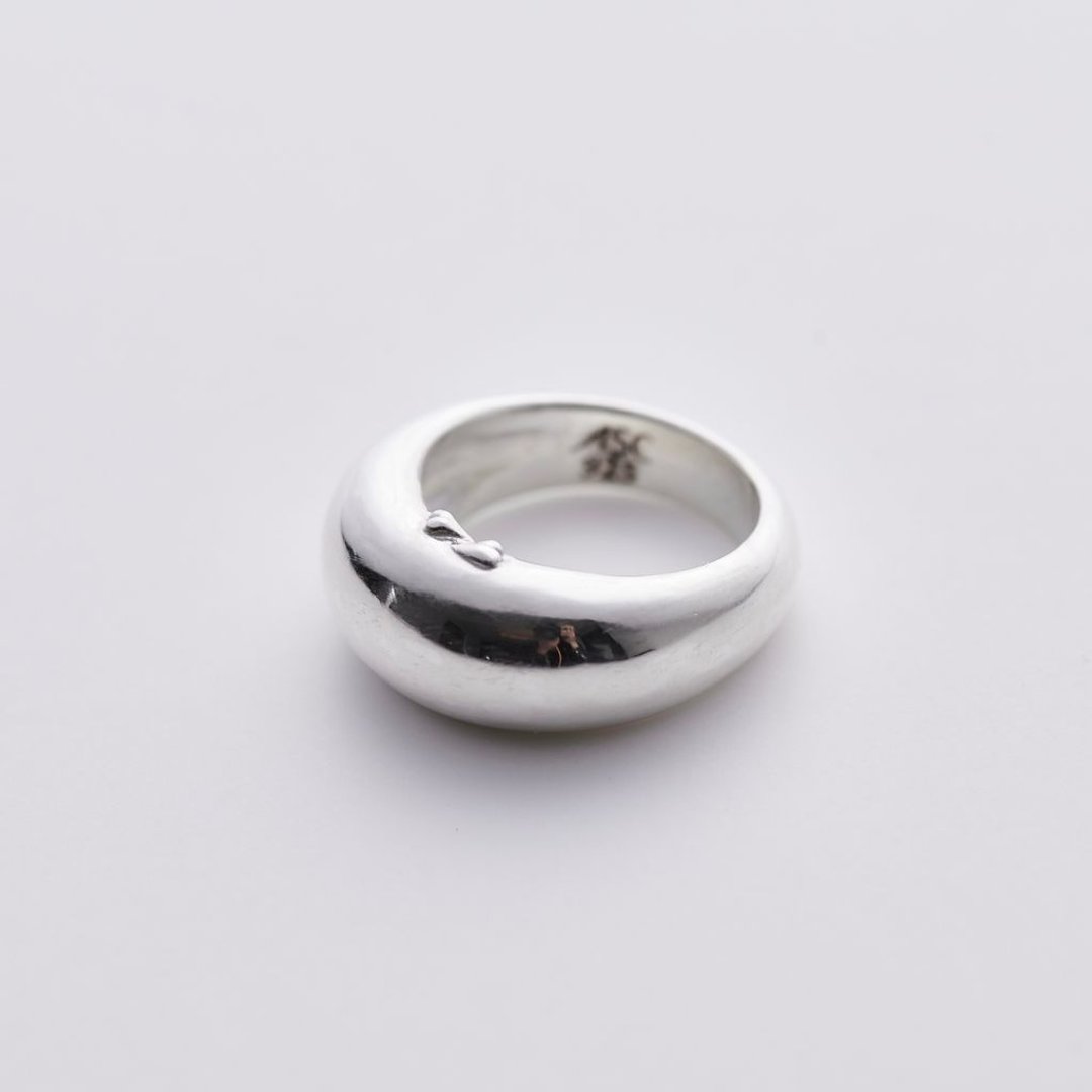 thick ring with mini love 经典厚戒 - 戒指 - 纯银 