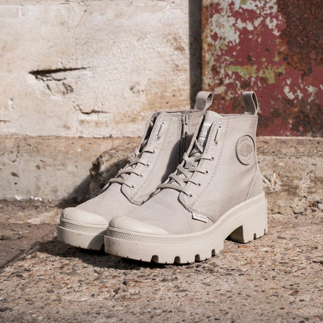 PALLADIUM PALLABASE TWILL经典拉链帆布美腿靴96907 - 女款短靴 - 其他材质 多色