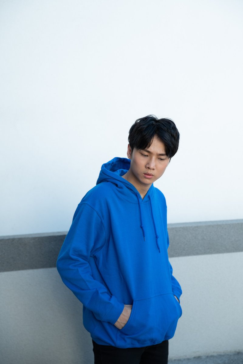 【定制化礼物】品牌经典保暖帽T - 中性连帽卫衣/T 恤 - 棉．麻 黑色