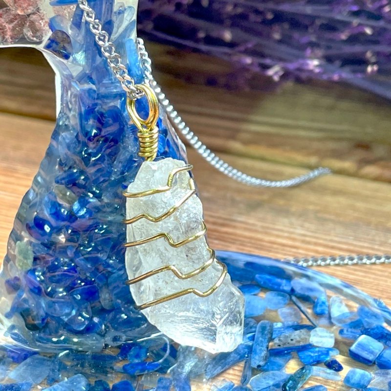 阿赛斯特莱水晶项链 | 铜线编织 独一无二 - 项链 - 水晶 透明