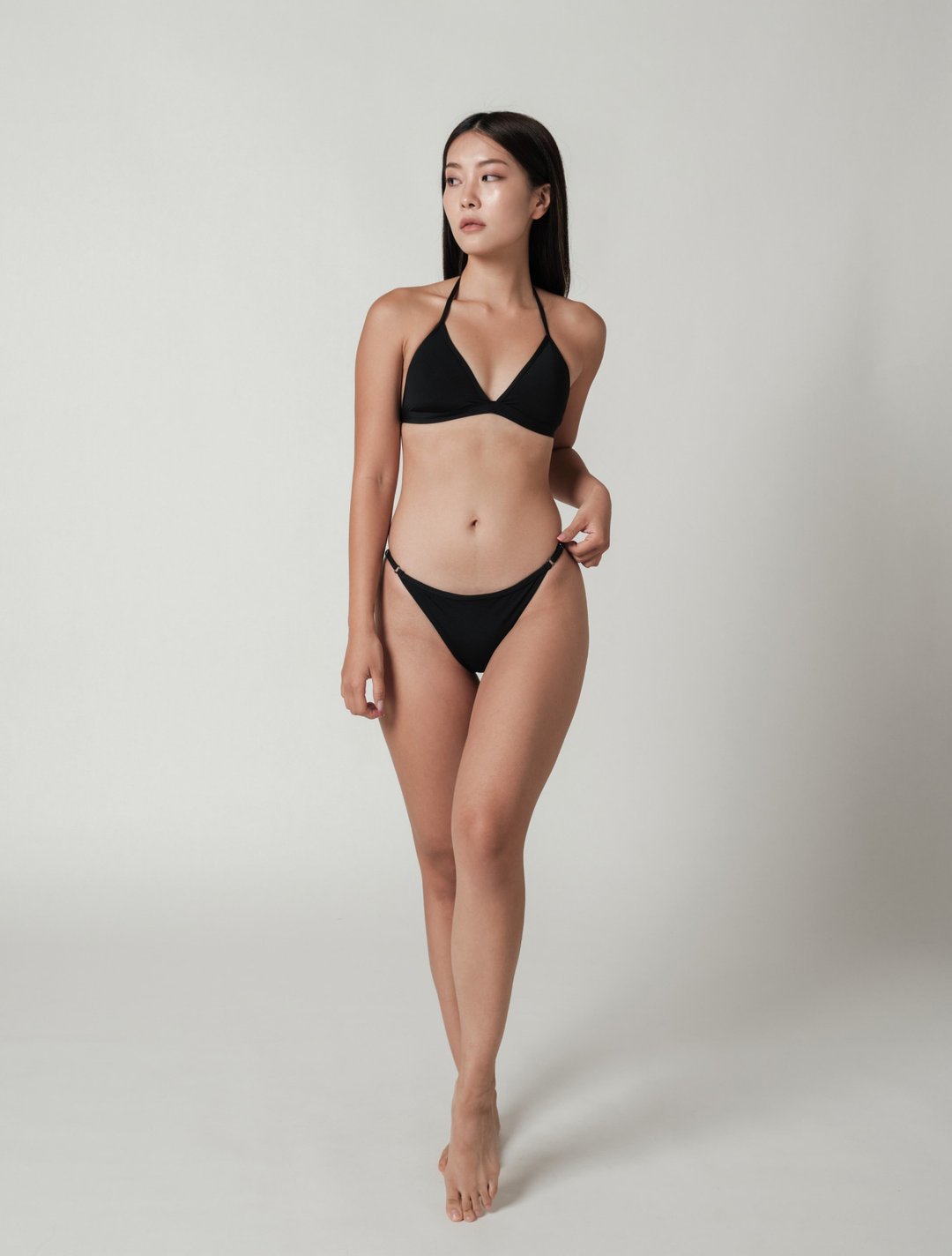 Black 经典黑 / 简约补晒款 三角薄垫上衣 / Top - 女装泳衣/比基尼 - 其他材质 黑色