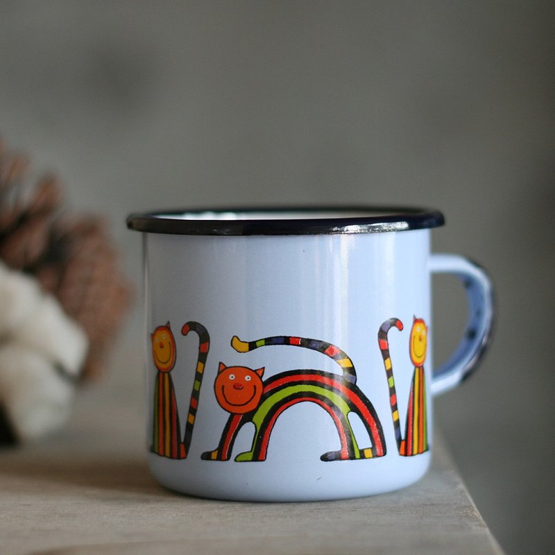 Smaltum布拉格 珐琅杯 曲线喵咪_天蓝(250ml)(FDN000432) - 咖啡杯/马克杯 - 珐琅 蓝色