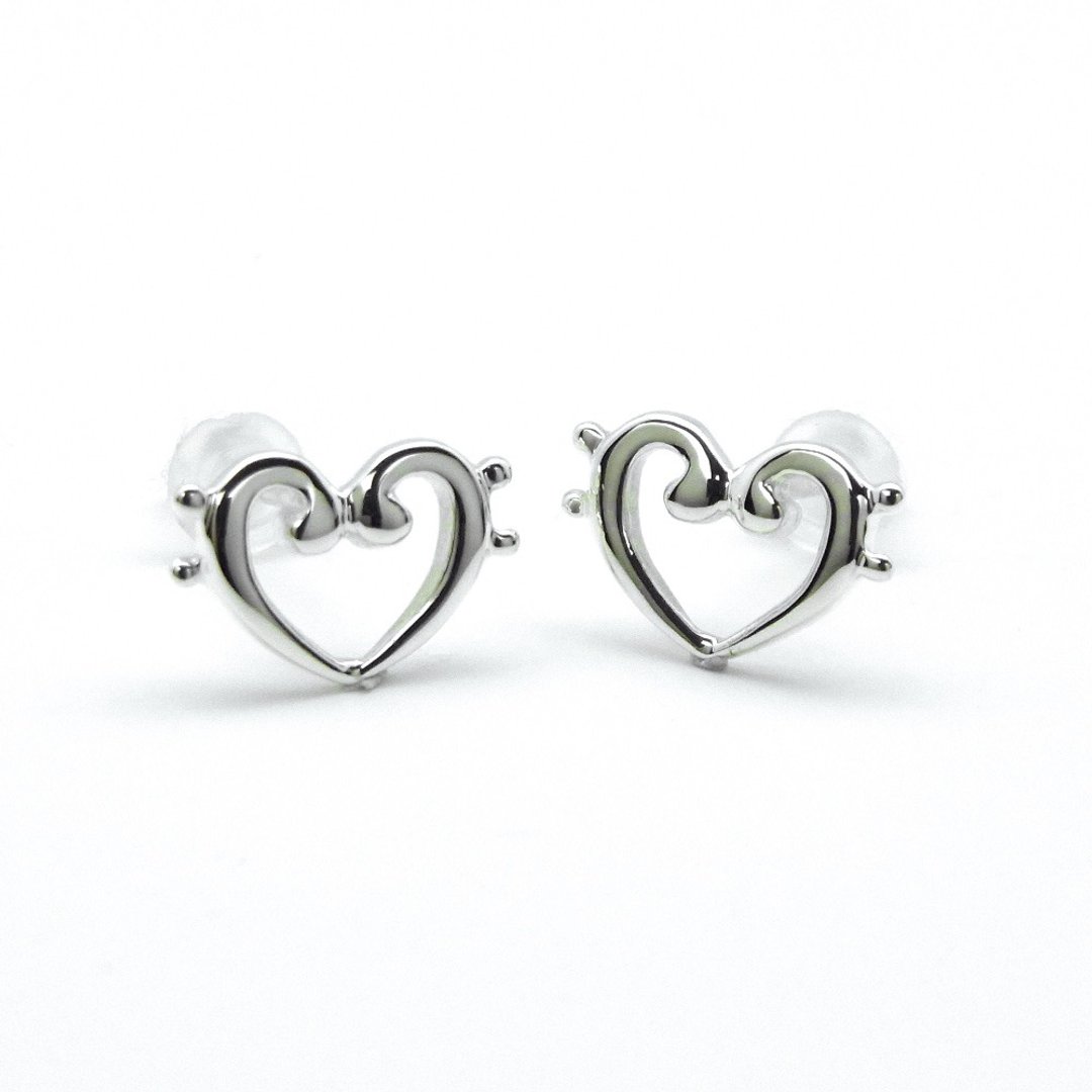 Clef Heart Earrings - 耳环/耳夹 - 纯银 透明